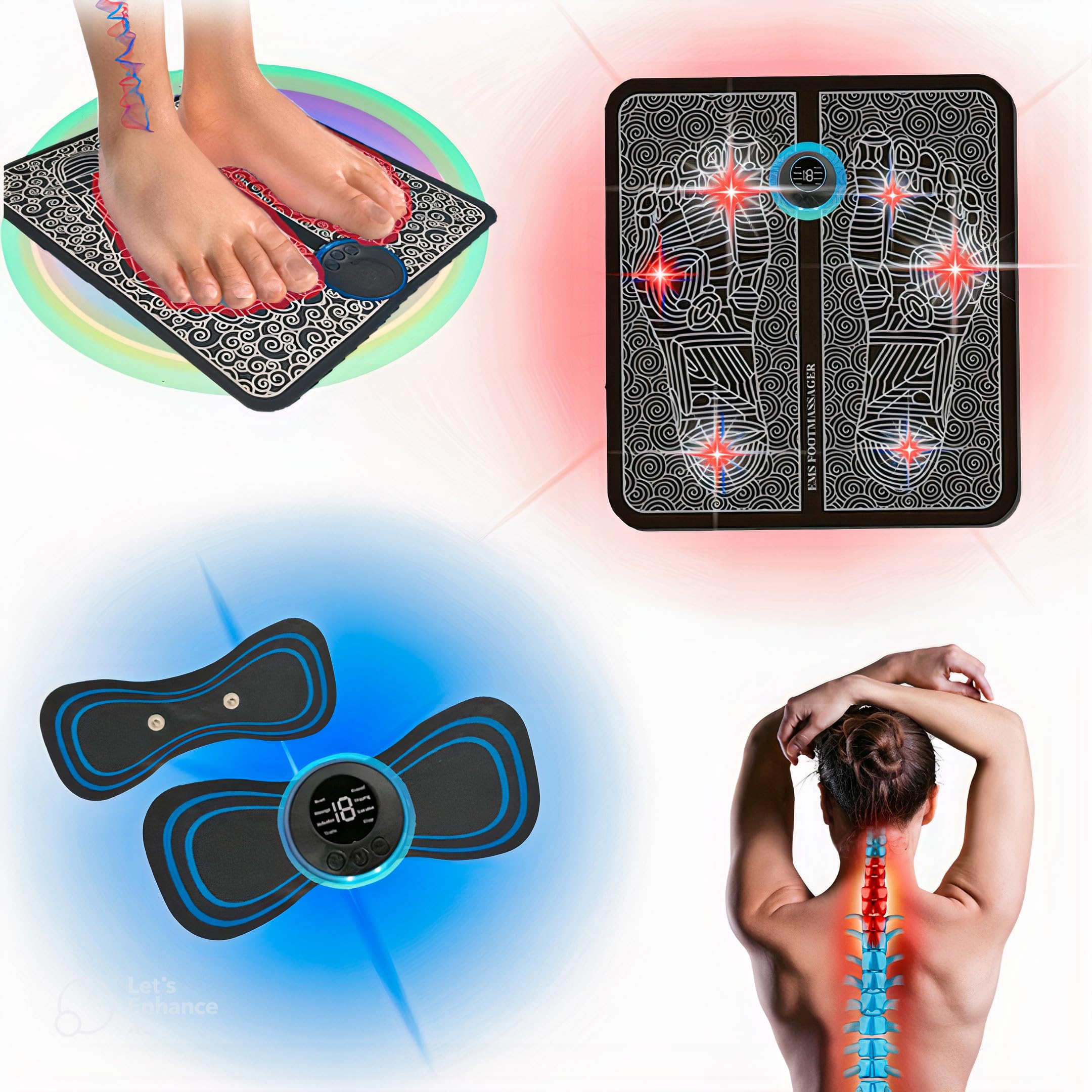 Aparat Smart Fitness EMS – electrostimulare pentru abdomen, brate, talie si picioare