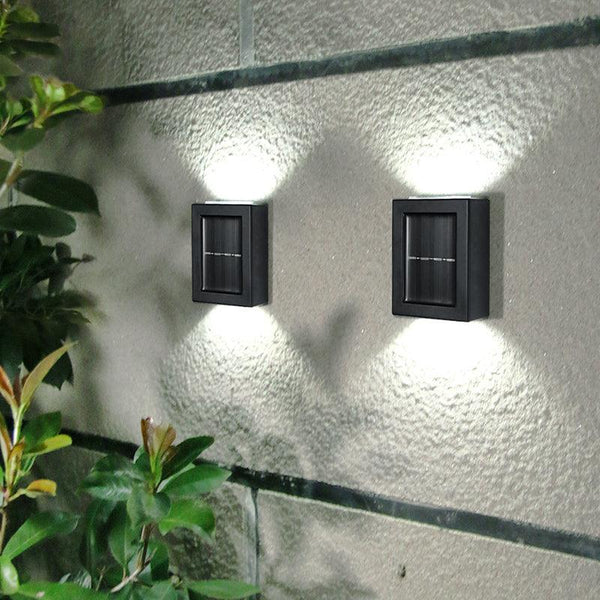 Set 4 x lampa solara cu lumina bidirectionala