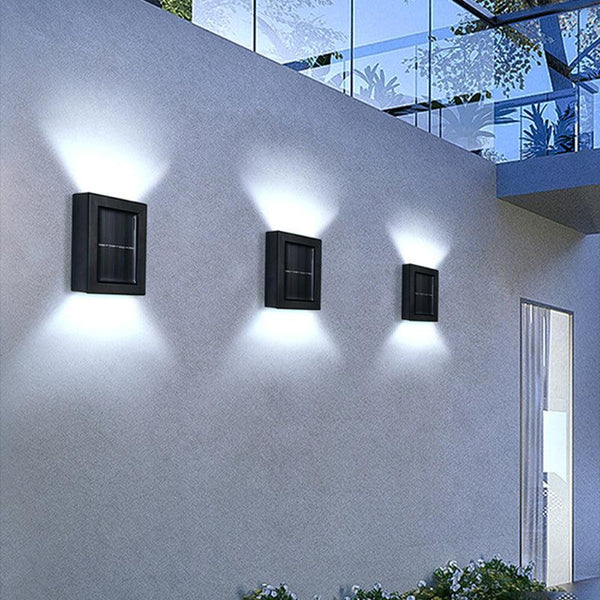 Set 4 x lampa solara cu lumina bidirectionala