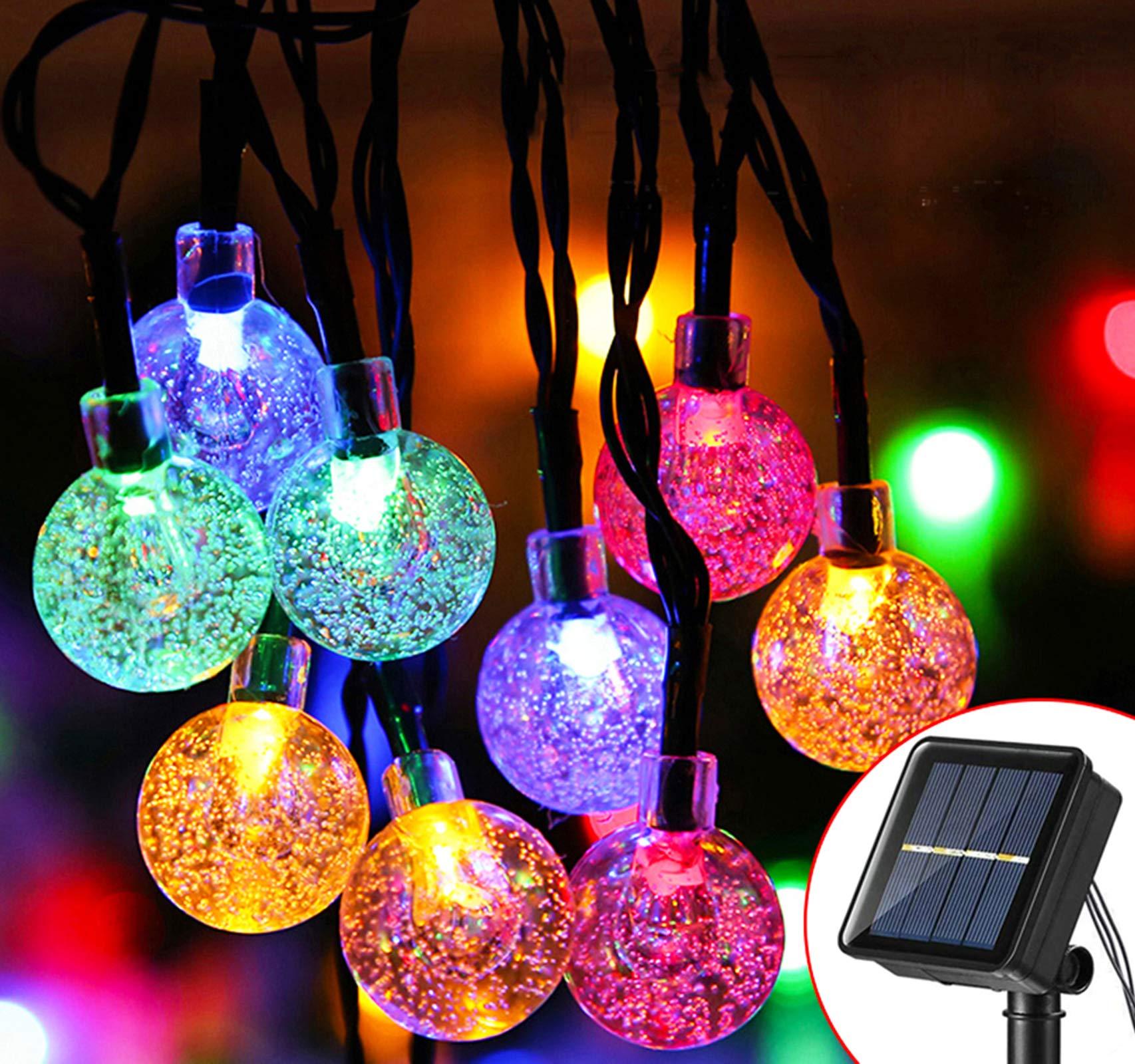 Instalatie solara LED 30 globulete, Multicolor