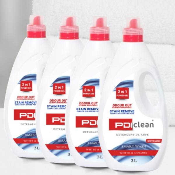 3+1 GRATIS: Detergent gel, 3 Litri, Parfum Mosc Alb