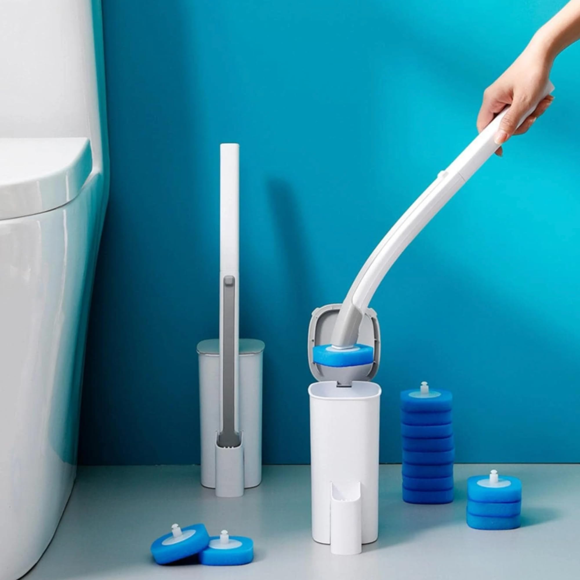 Perie WC pentru toaleta cu 8 rezerve