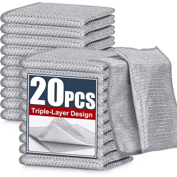 Set 20 lavete cu dublu strat, 20 x 20 cm