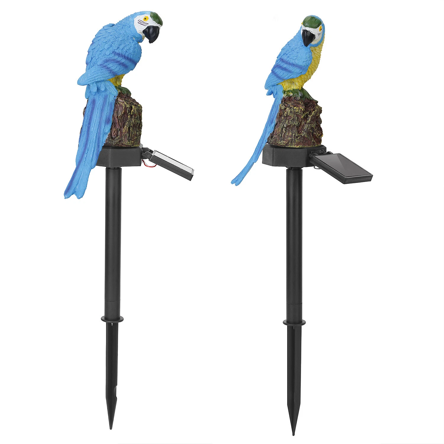 Set 2 x Lampa solara de gradina, papagal albastru
