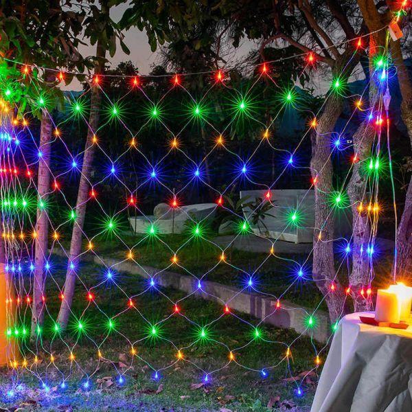 Instalatie exterior tip plasa, 6 x 0.5 M, lumini LED