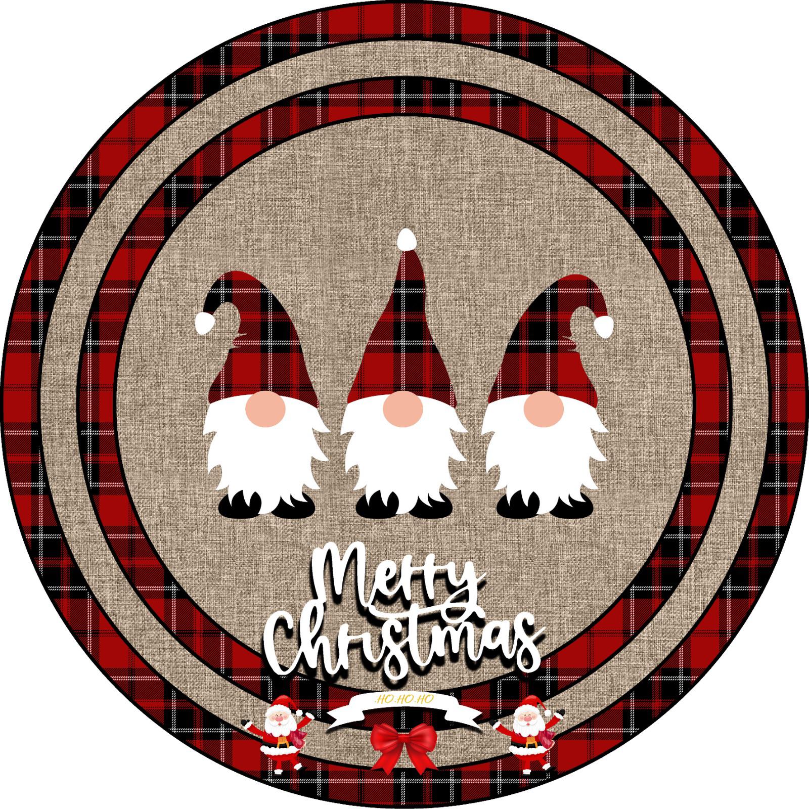 Covor antiderapant Craciun, 100 cm, model 3 Gnomi