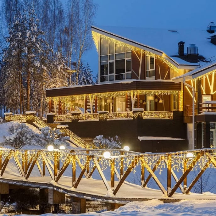 Instalatie tip franjuri cu Flash 15 metri, 300 LED, Alb cald