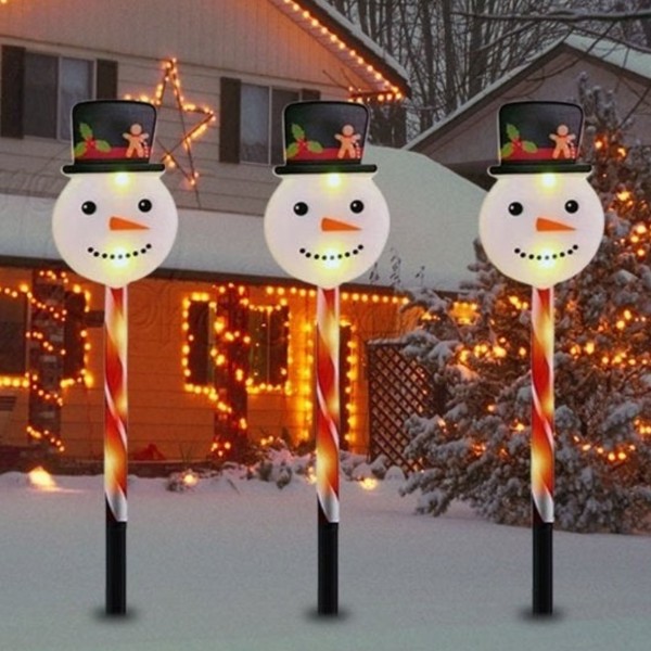 Set 3 x Felinar Solar Stick, Om de Zapada 36 cm