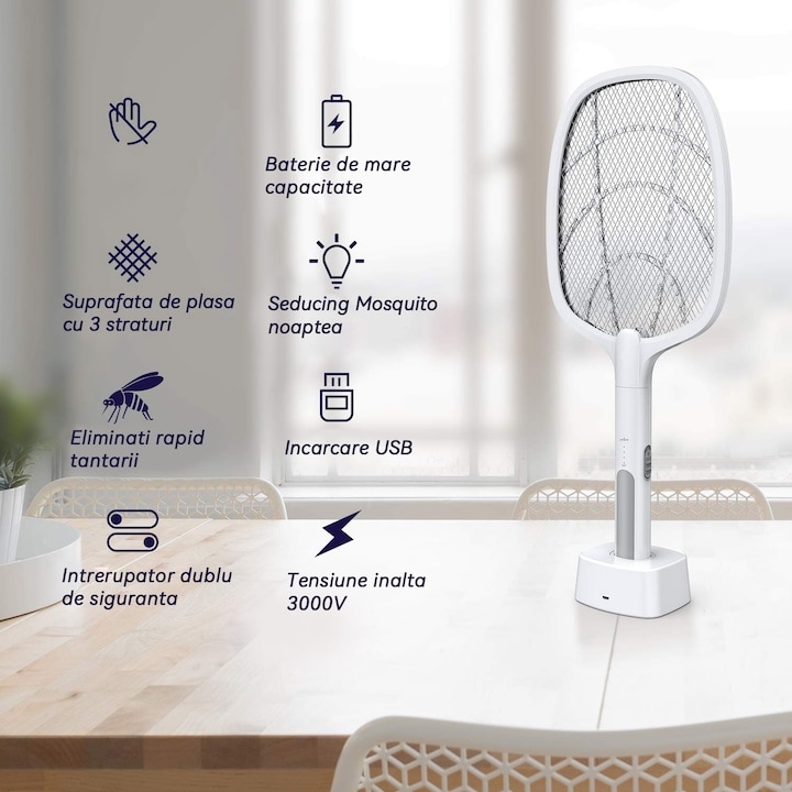 Paleta electrica pentru tantari, muste sau insecte