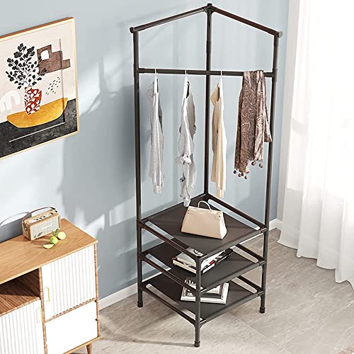 Cuier metalic de colt, 3 rafturi de organizare