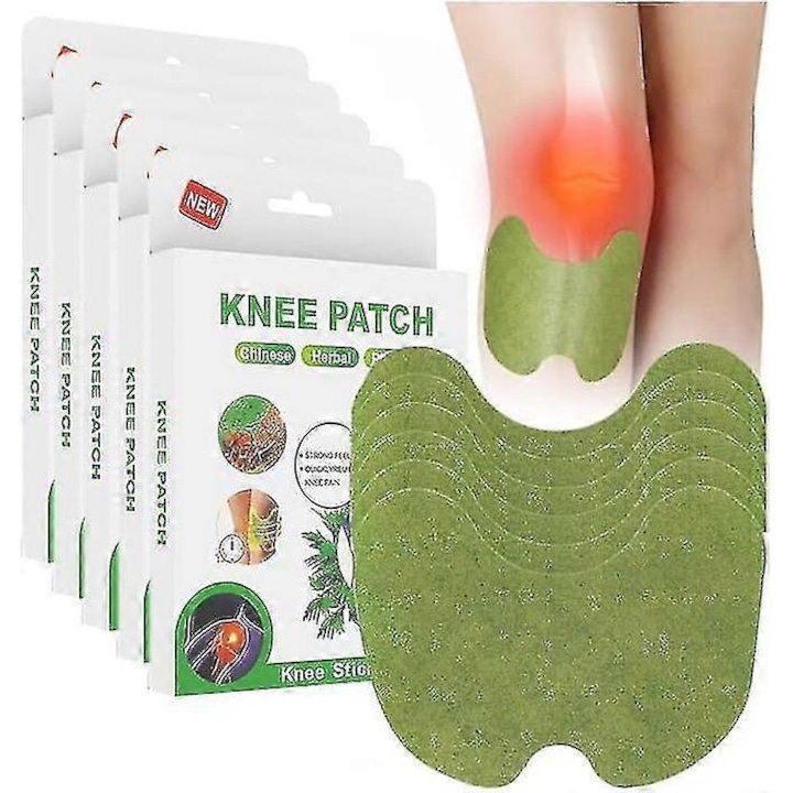 Set 30 plasturi cu pelin pentru genunchi, amelioreaza durerea