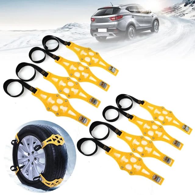 Set 4 sisteme antiderapante refolosibile pentru anvelope