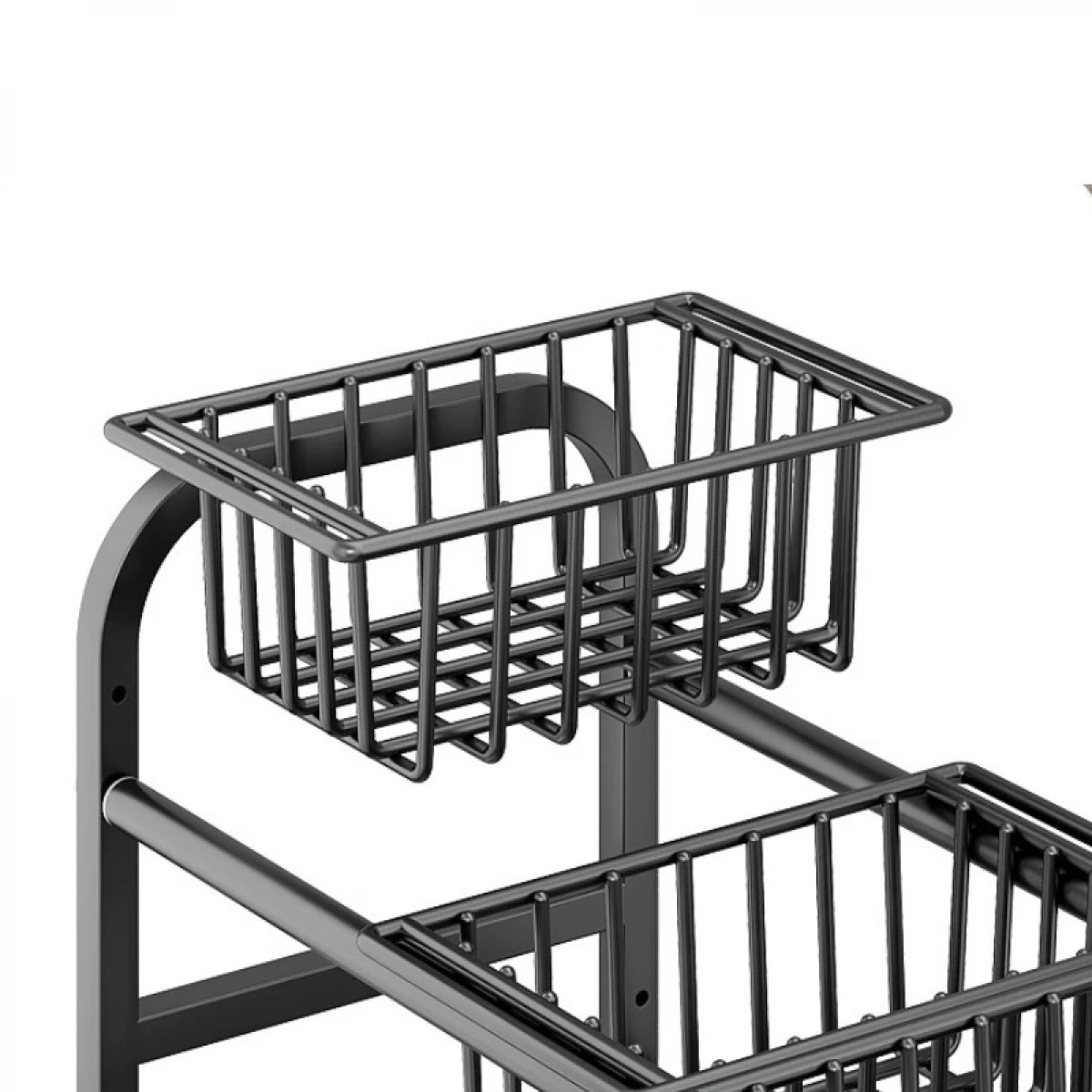 Raft metalic extensibil 55-85 cm, 4 cosuri, Negru