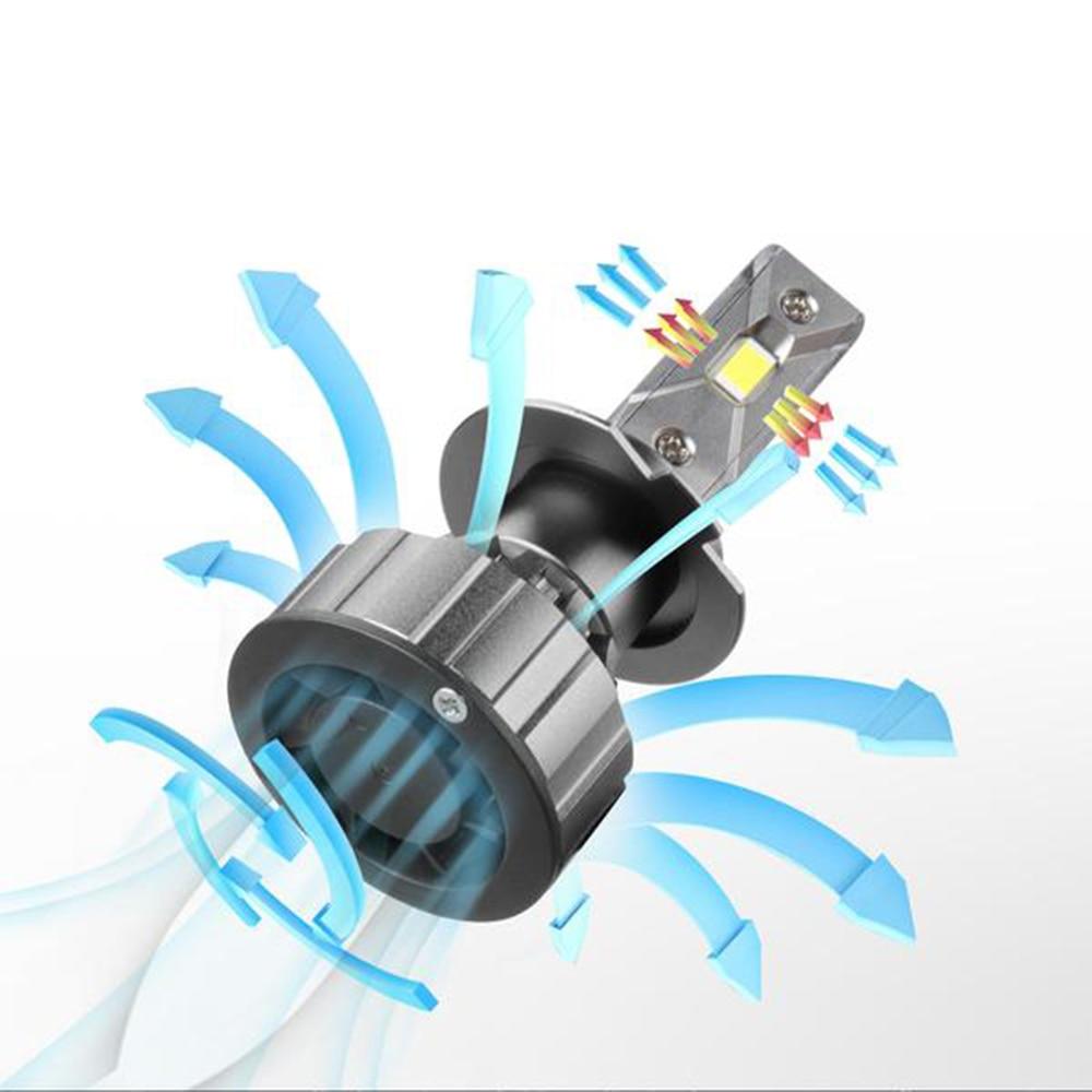 Set 2 Lampi H7 LED V20 30000 Canbus, Alb rece