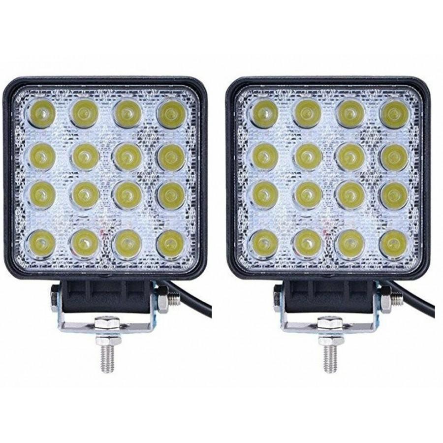 Set 4 proiectoare LED auto offroad 48W, 16 LED, 12V-24V