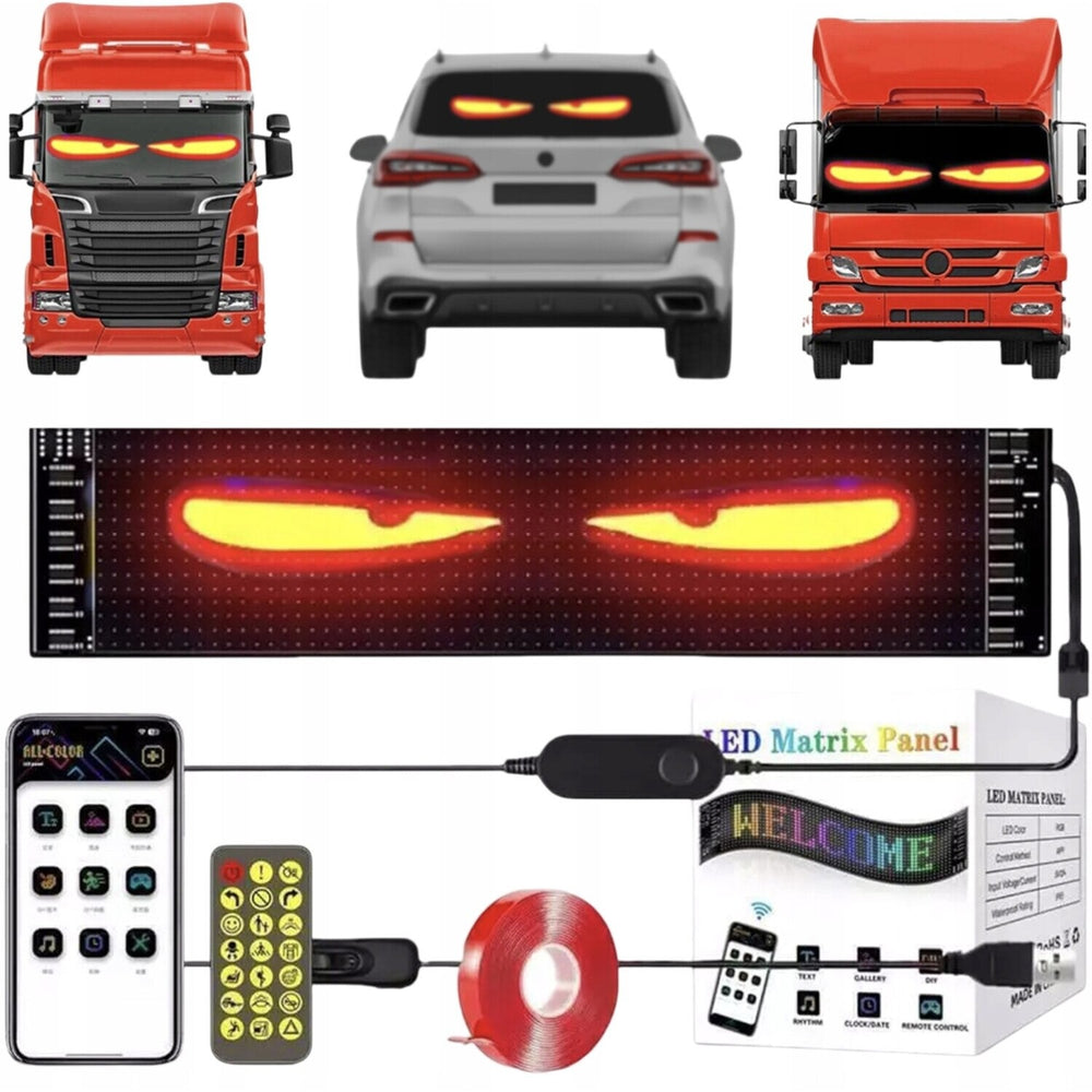 Banda LED RGB Devil Eye, Aplicatie, Telecomanda, Kit montaj inclus