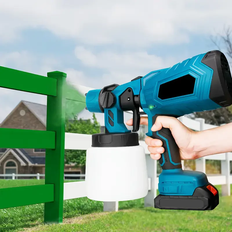 Pistol de vopsit cu acumulator 48V, 800 ml, 3 moduri pulverizare, debit reglabil