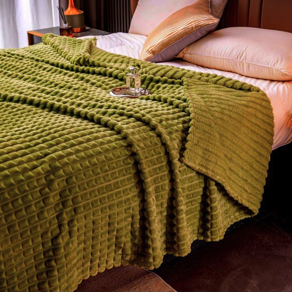 Patura super pufoasa Baycal Jo-jo, 200 x 230 cm, Verde