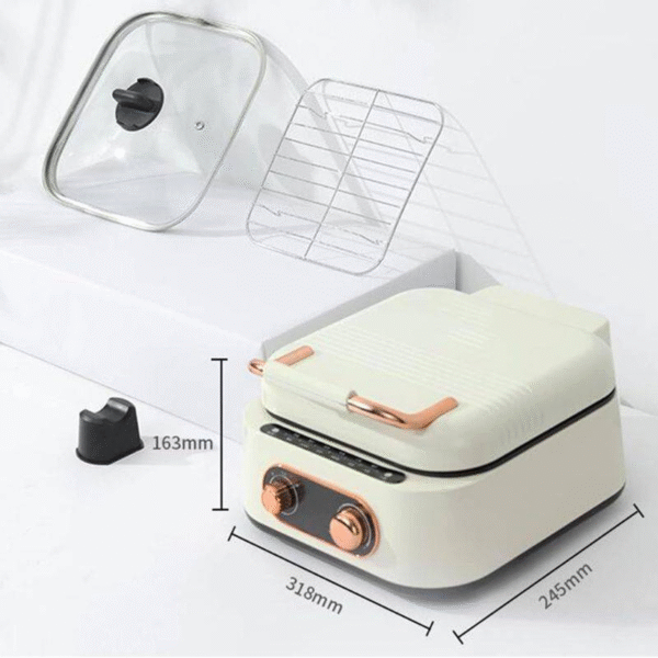 Multicooker Hot Pot, Grill, 1600 W, Crem