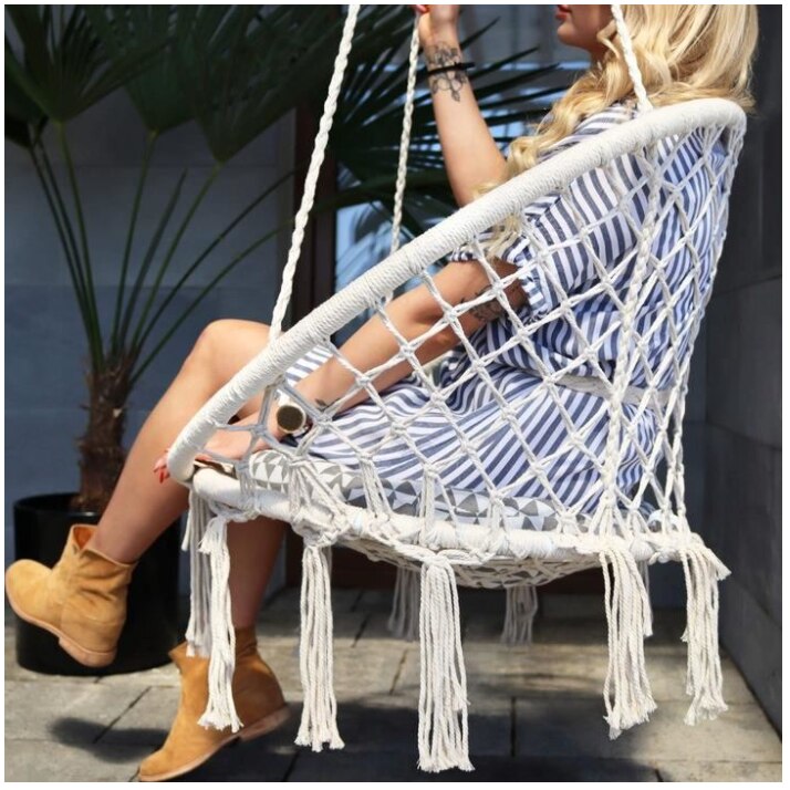 Hamac cocon - scaun suspendabil, Crem