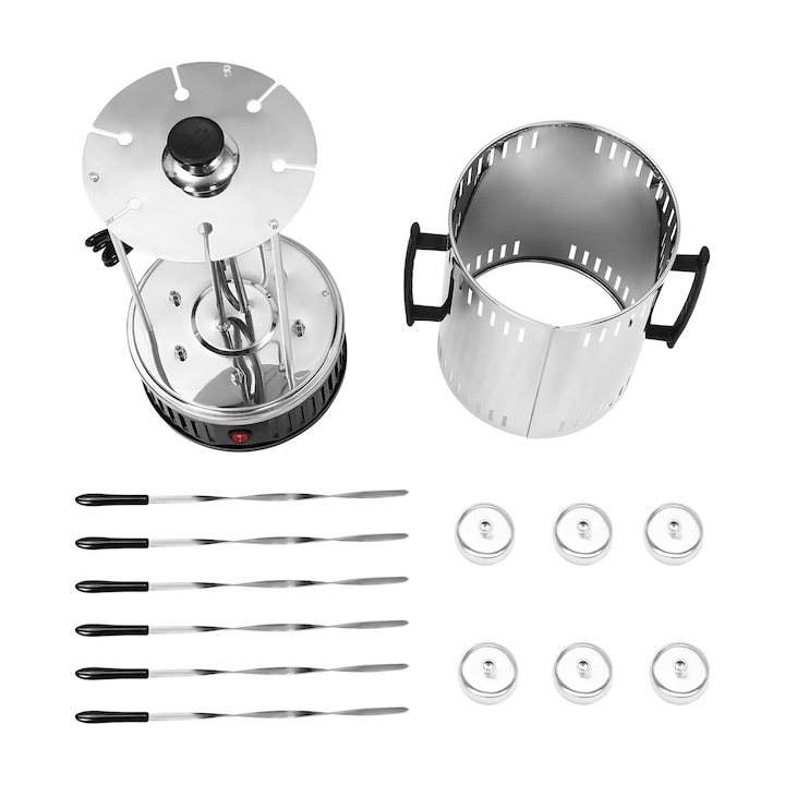 Gratar electric cu rotisor, rotire automata, 1000 W