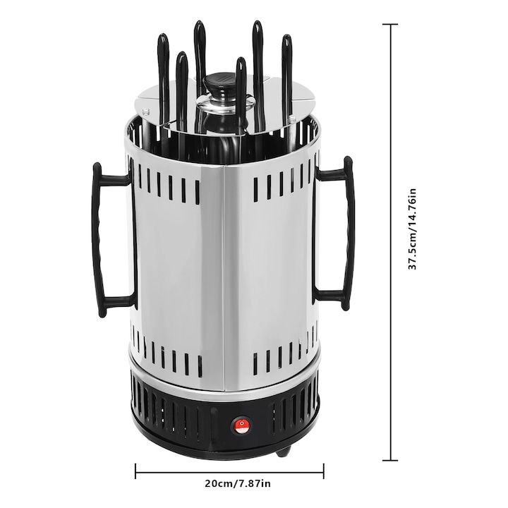 Gratar electric cu rotisor, rotire automata, 1000 W