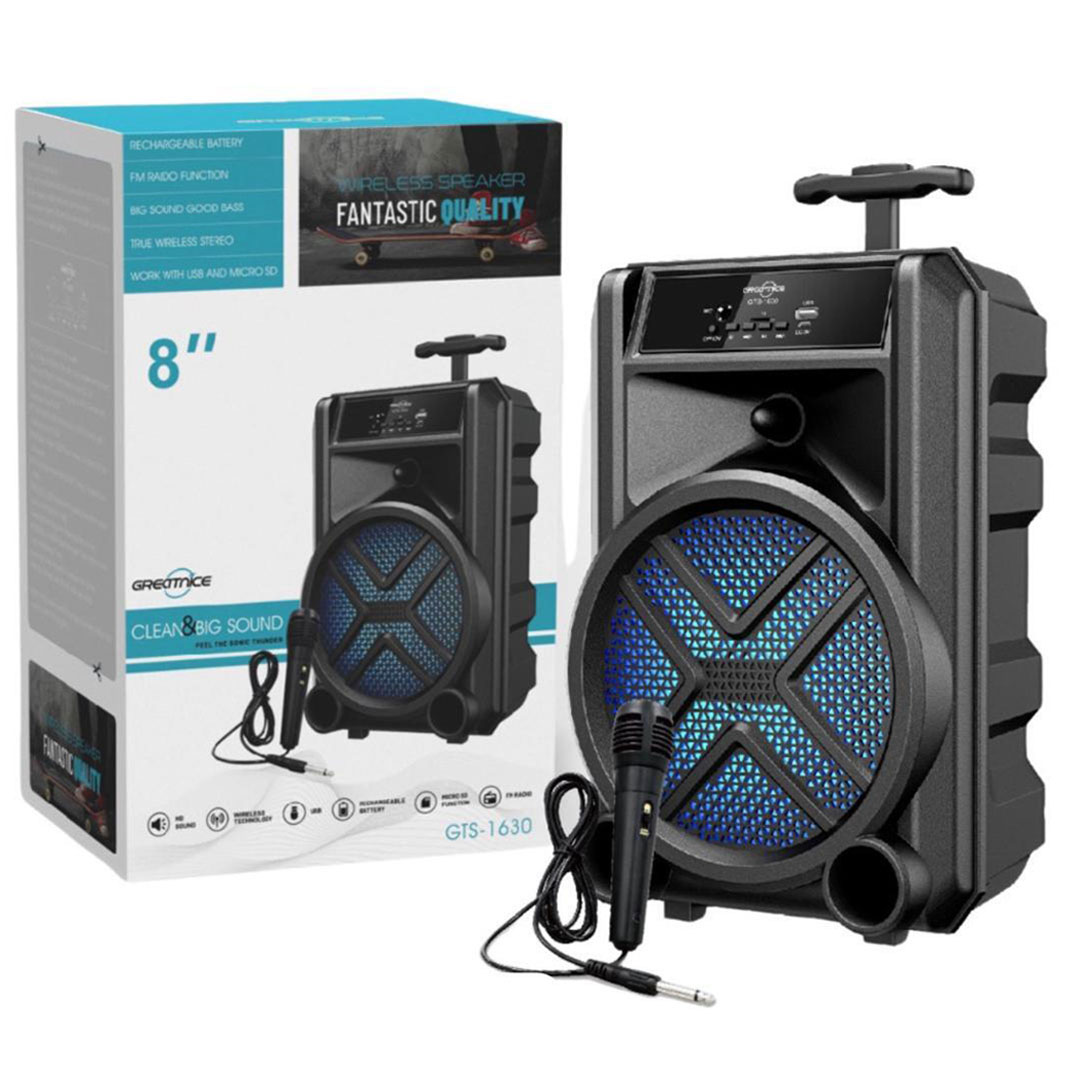 Boxa portabila Wireless GTS 1630, Microfon inclus, HD Audio