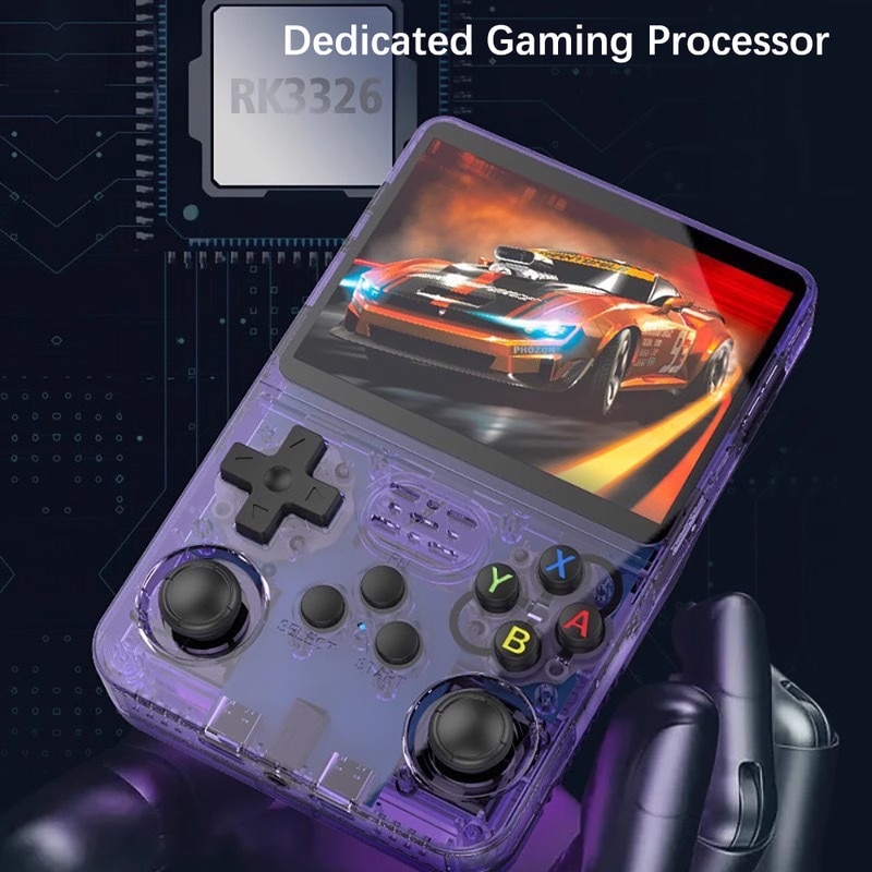 Consola de jocuri portabila, Ecran IPS 3.5 inch, 64 GB, Violet