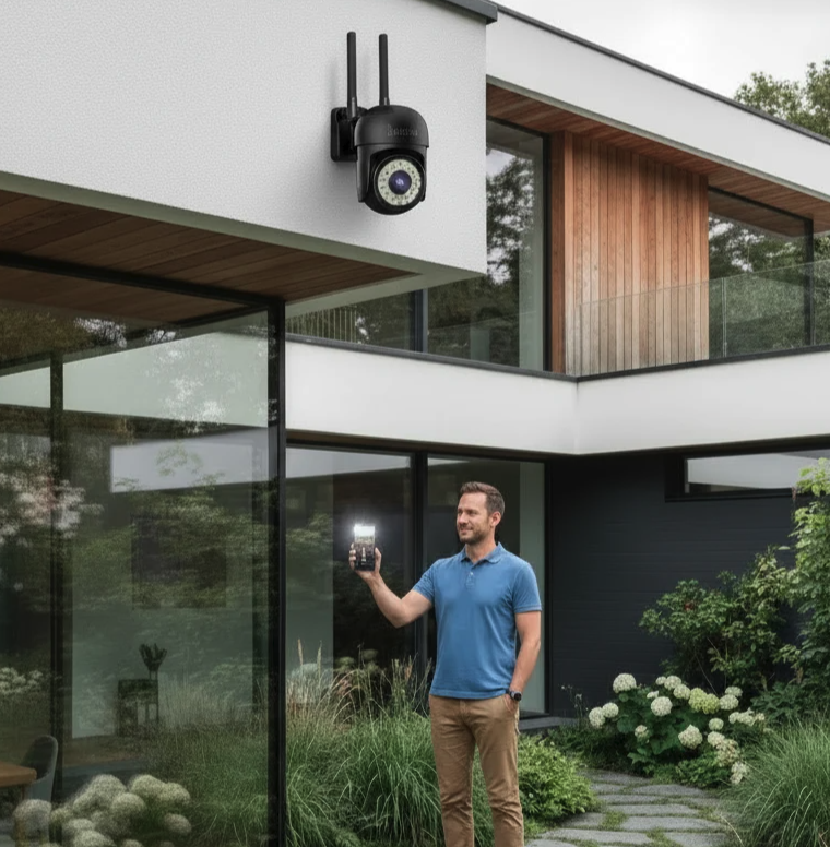 Camera Video Wi-Fi, 36 LED, Rezolutie HD, IP66, Card 32 GB