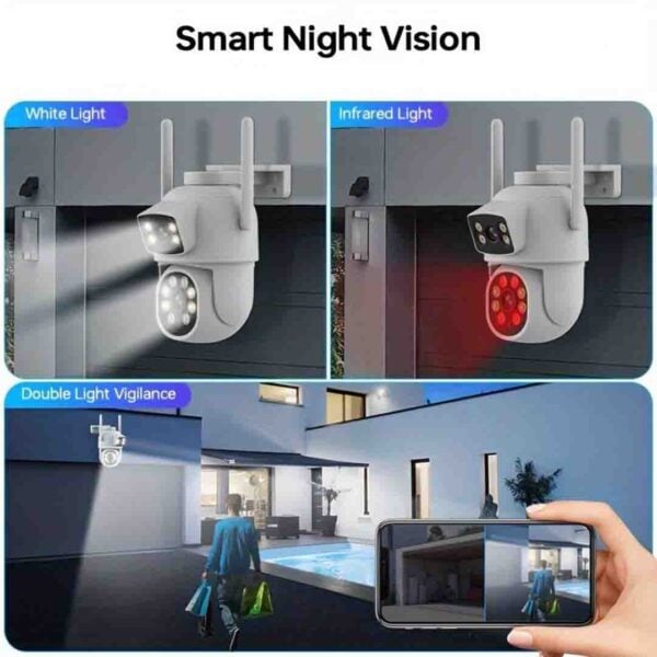 Set 2 x Camera Video 6MP, 42 LED, Vedere 360°, Wi-Fi, Card 32 GB