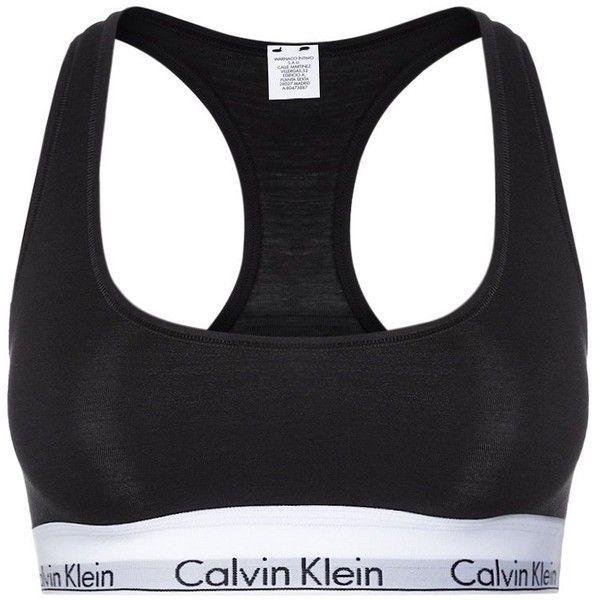 Bustiera sport dama, Calvin Klein, Bumbac, Albastru, S 