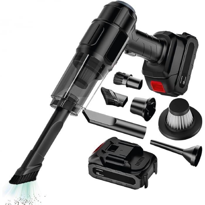 Aspirator auto 150 W cu acumulator, filtru HEPA