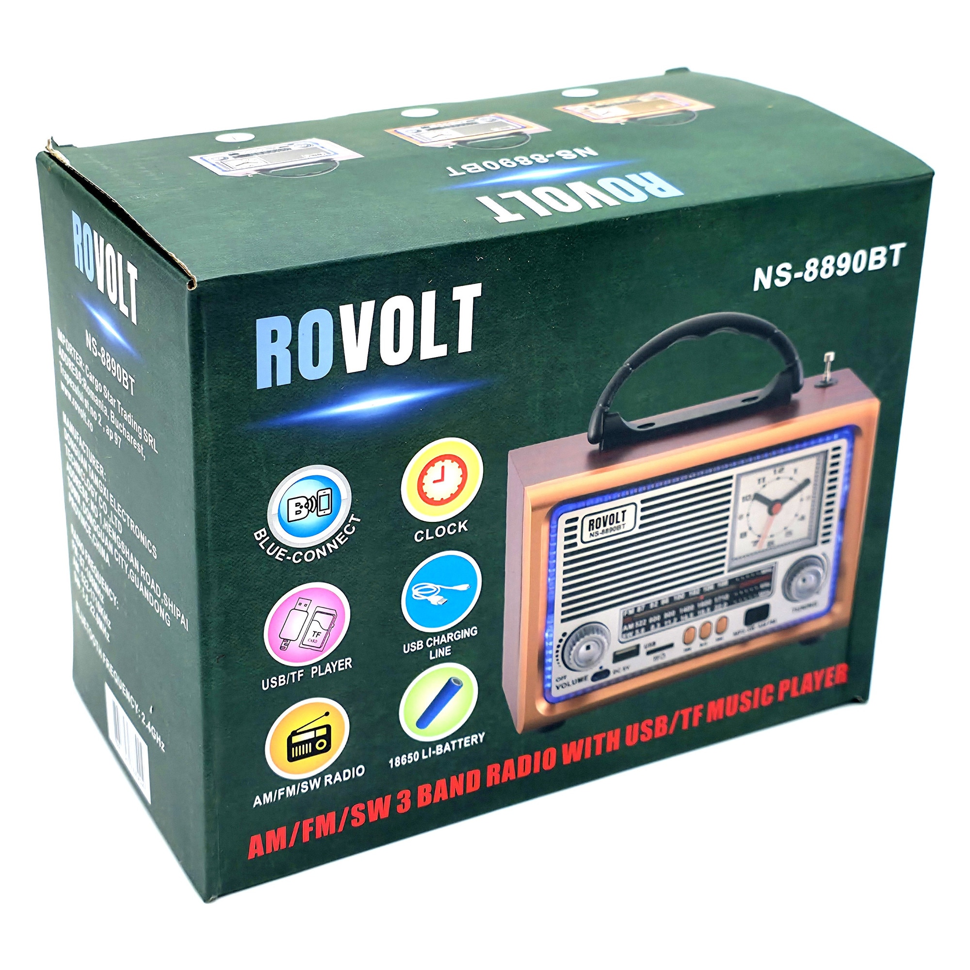 Radio ROVOLT NS - 8890BT, FM/AM/SW, Bluetooth