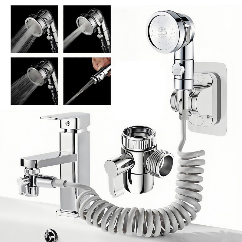 Extensie dus pentru robinet, cap dus si furtun flexibil 150 cm