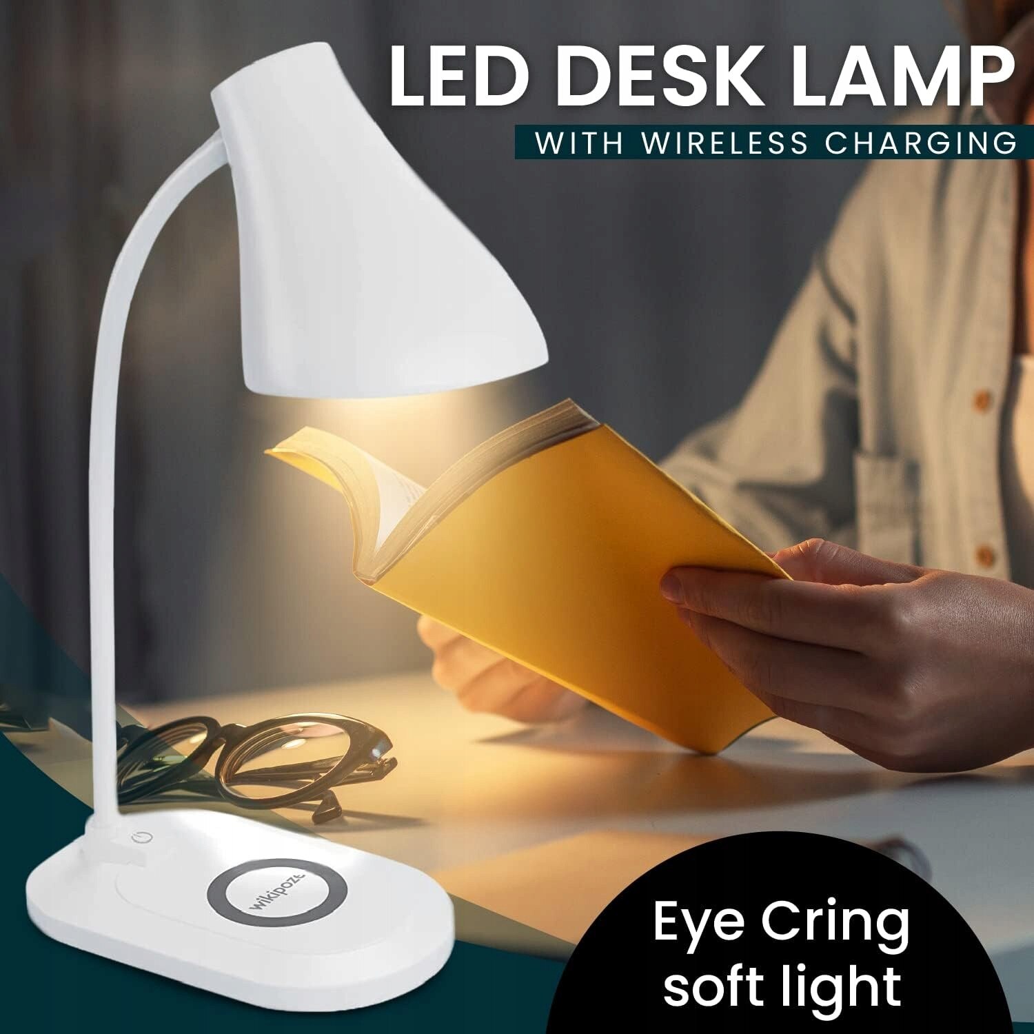 Lampa LED de birou, incarcare wireless