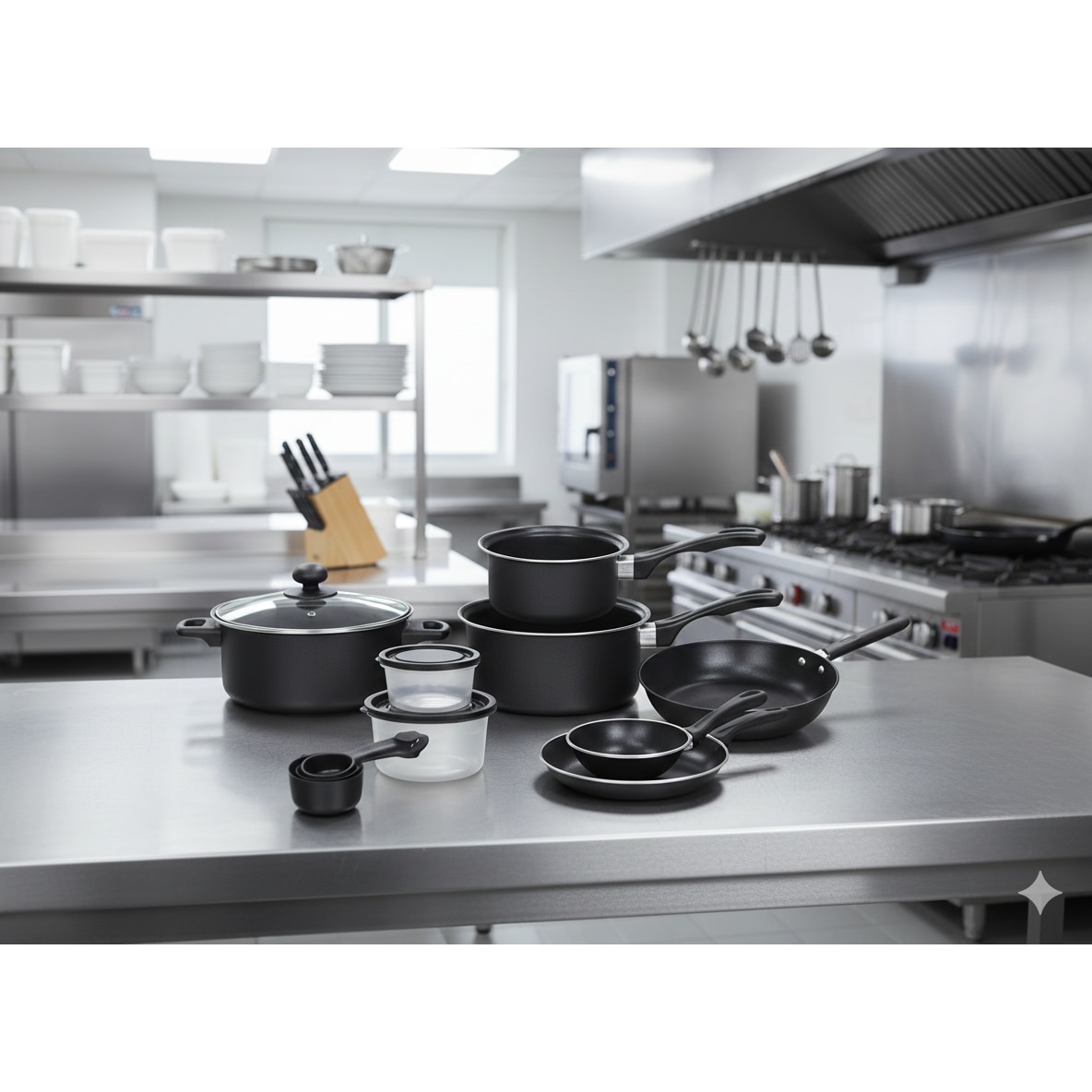 Set 22 de piese antiaderente – oale, tigai si ustensile pentru bucatarie