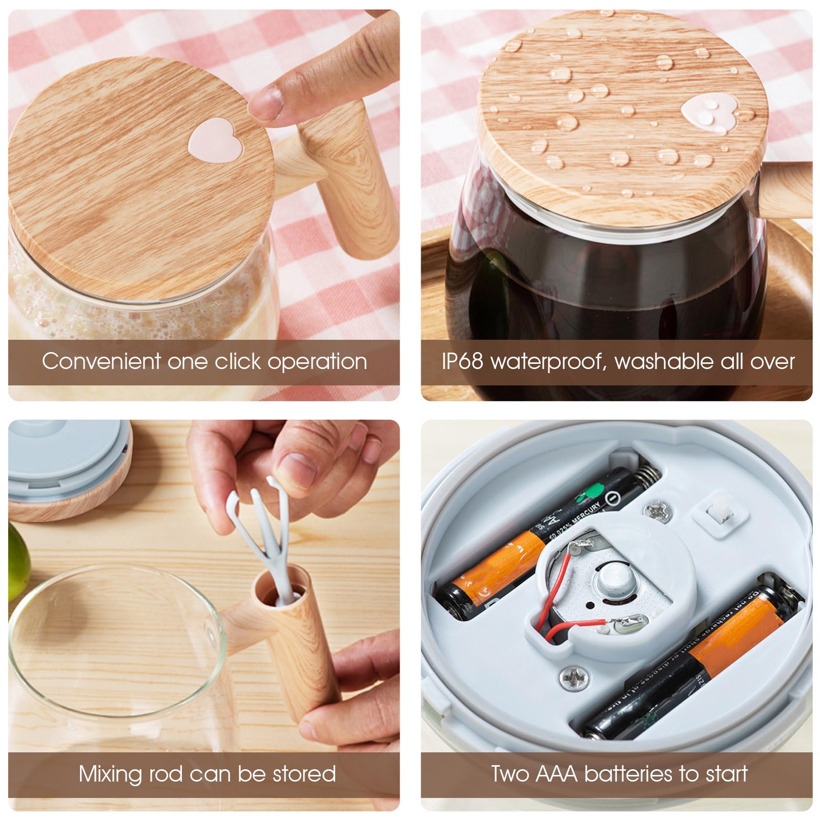 Cana 400 ml cu amestecare automata