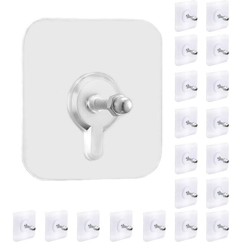 Set 20 carlige autoadezive, ultrarezistente