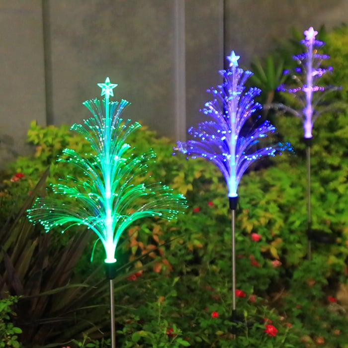 Set 2 x lampa solara RGB, Brad multicolor