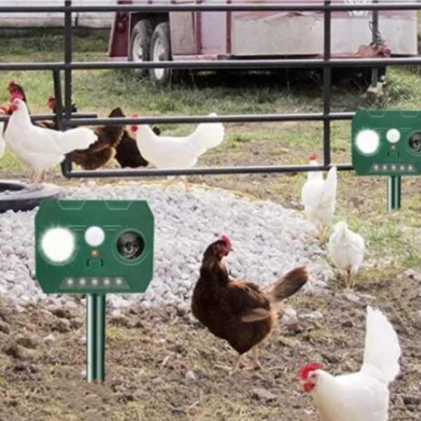 Set 2 x Aparat solar antidaunatori, cu ultrasunete si senzor de miscare