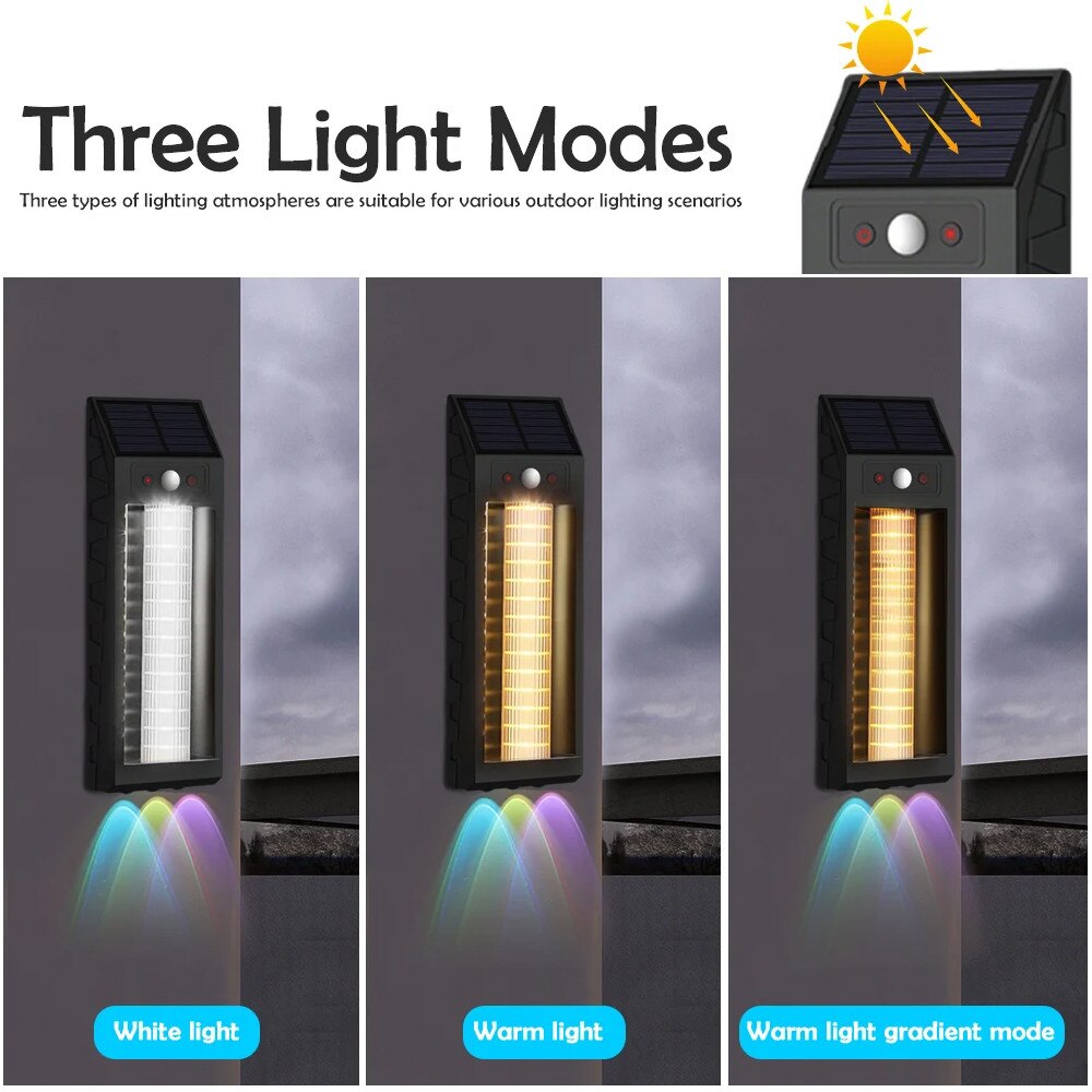 Lampa solara cu senzor de miscare, 18W, 1200 LM