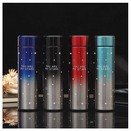 Set 2 x Termos Smart cu afisaj LED, Inox, 500 ml