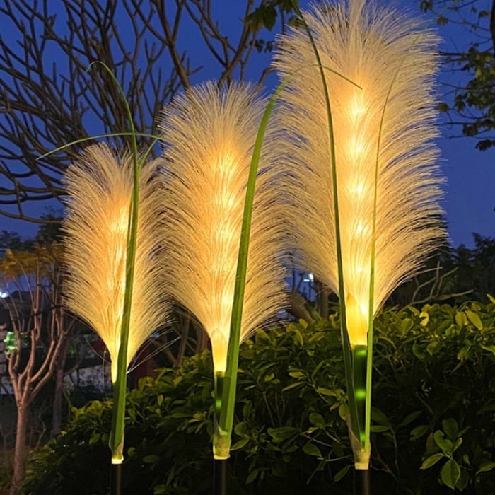 Set 2 x Lampa solara 70 cm, Pampas, lumina calda, IP66