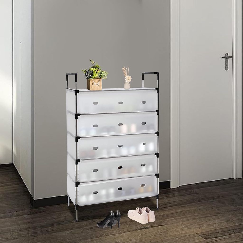 Suport de incaltaminte cu 5 sertare si raft