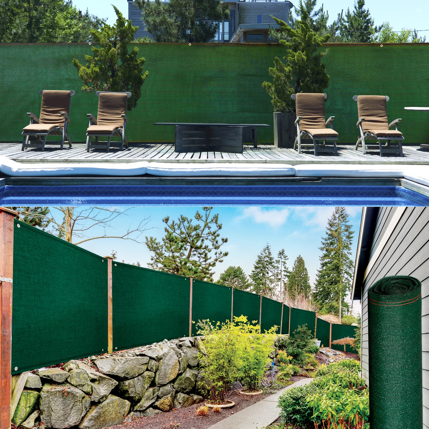 Plasa umbrire, 2x10 M, 90% umbrire + Cadou 50 coliere