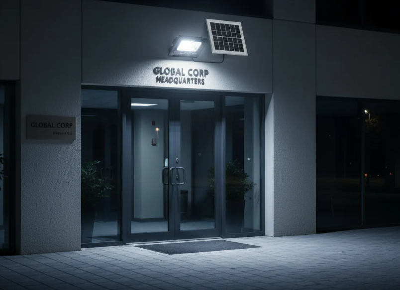 Proiector solar Innova 200W, IP66, 6500K, telecomanda, indicator baterie