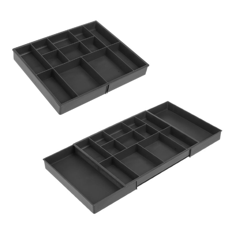 Set 2 x Organizator extensibil pentru sertare, Gri