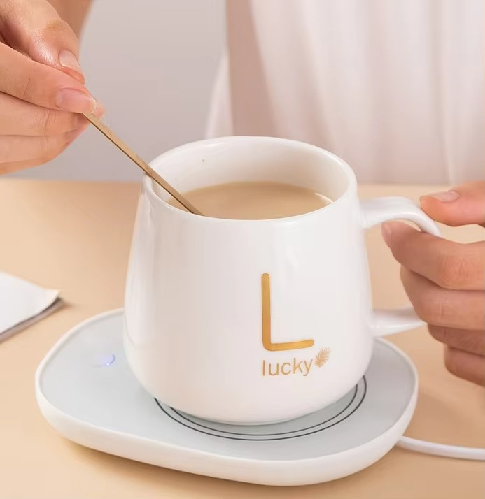 Oferta 1+1, Cana 350 ml, suport termic, Alb