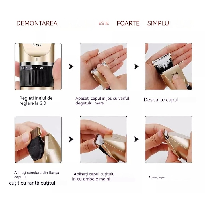 Masina fara fir pentru tuns animale, Accesorii incluse