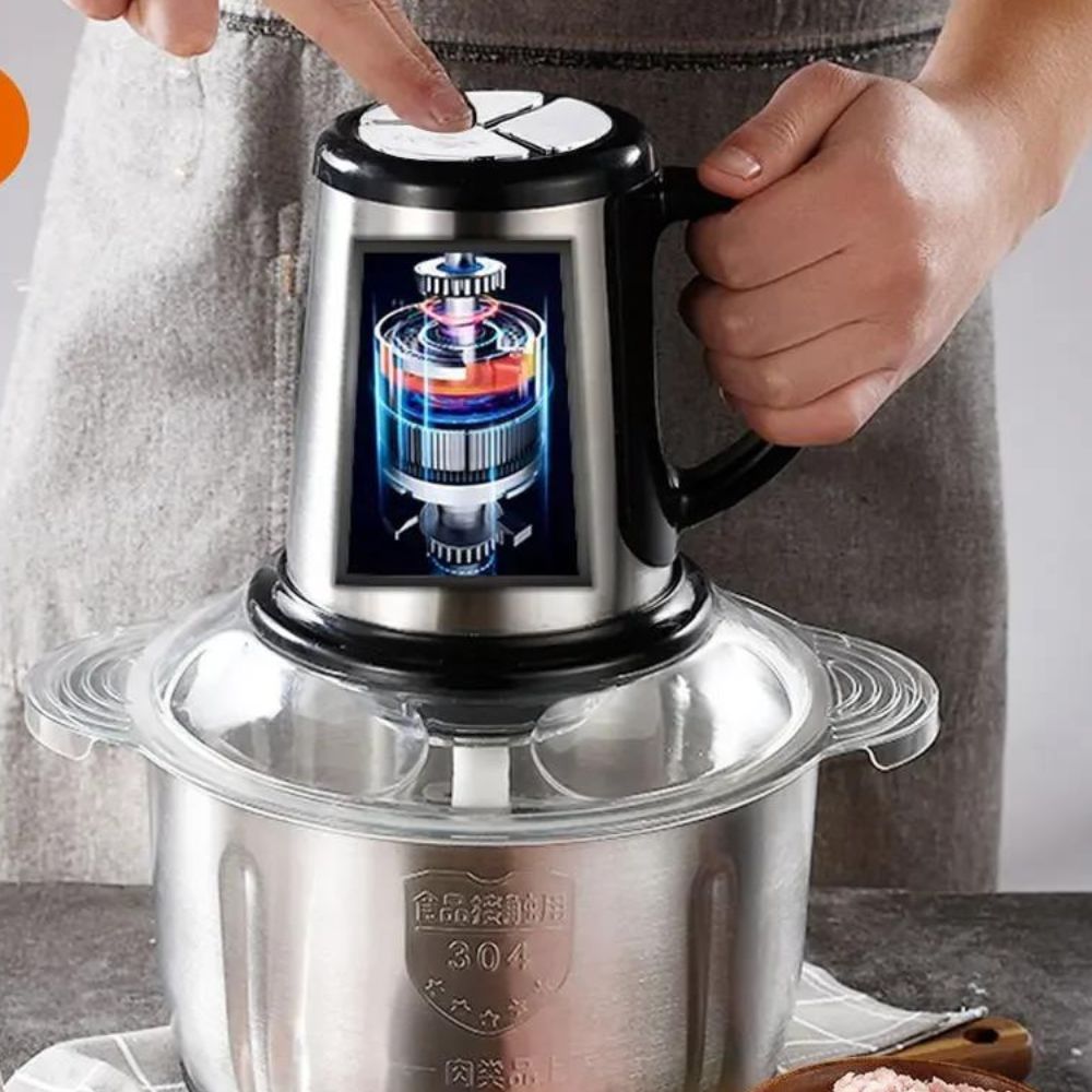 Masina de tocat electrica, 5 Litri, Inox, 500 W, 5 lame